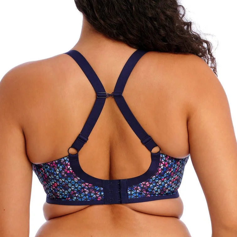 ELOMI ENERGISE SPORTS BRA NAVY GEO