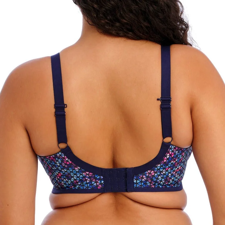 ELOMI ENERGISE SPORTS BRA NAVY GEO