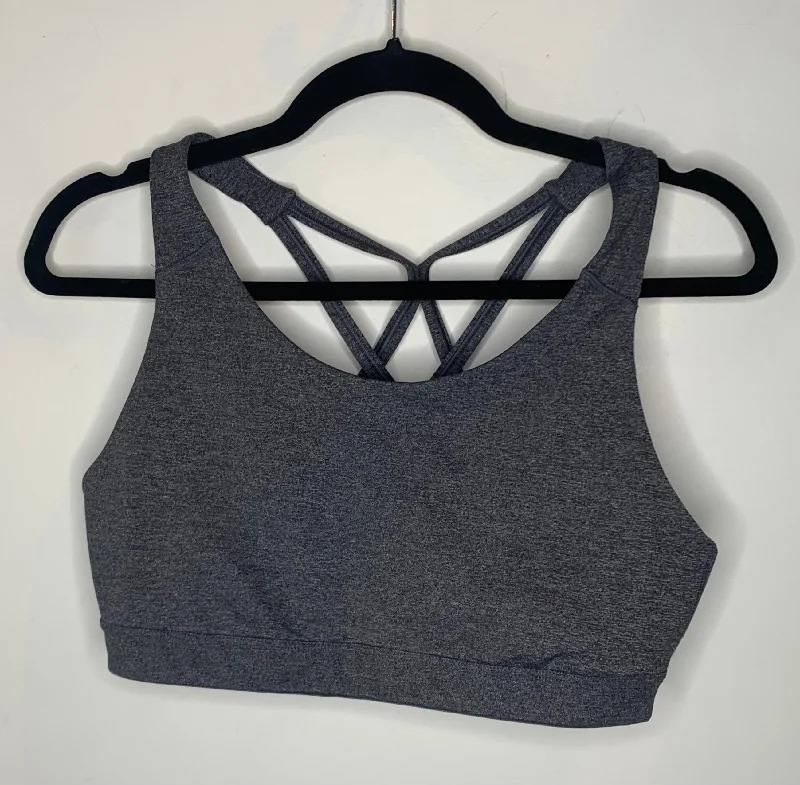 Grey Strappy Back Sports Bra