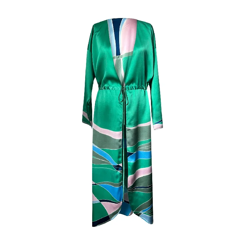 PRE-ORDER Hand-painted silk duster jacket