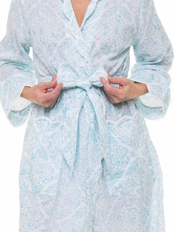 Ice Blue Filigree Classic Robe