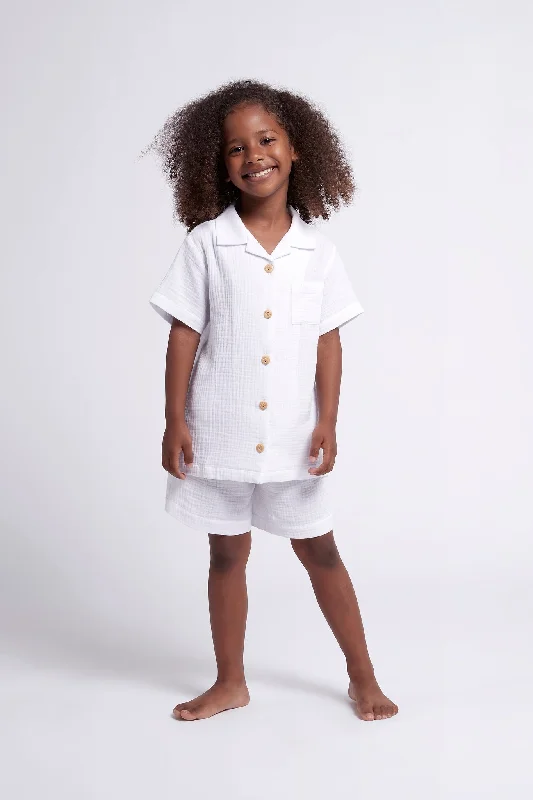 Piper Kids Pyjama Set - White