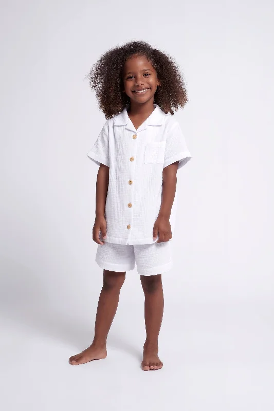 Piper Kids Pyjama Set - White