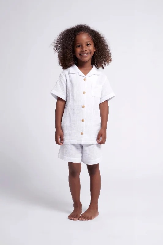 Piper Kids Pyjama Set - White