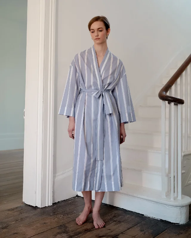 Powder Blue Stripe Robe