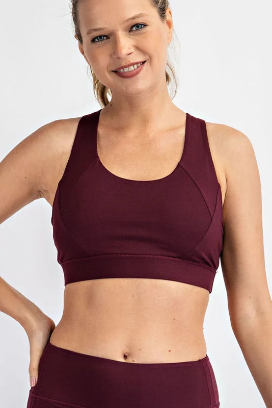 ACTIVE CRISS CROSS SPORTSBRA (cassis)