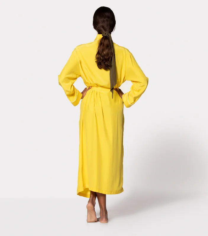 ROBE - Yellow with White Piping