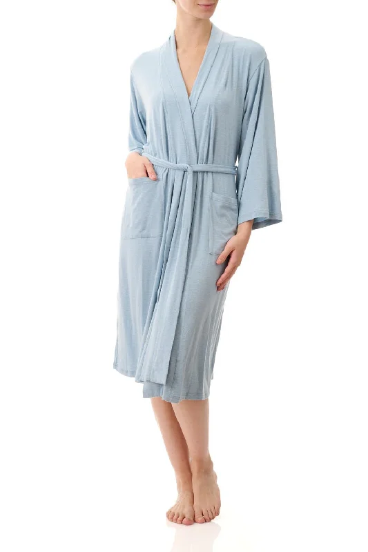 Short Kimono Wrap-Mist Marle