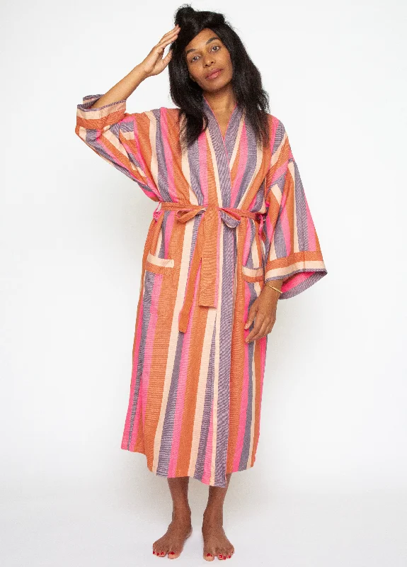 STRIPE ROBE IN DUNE