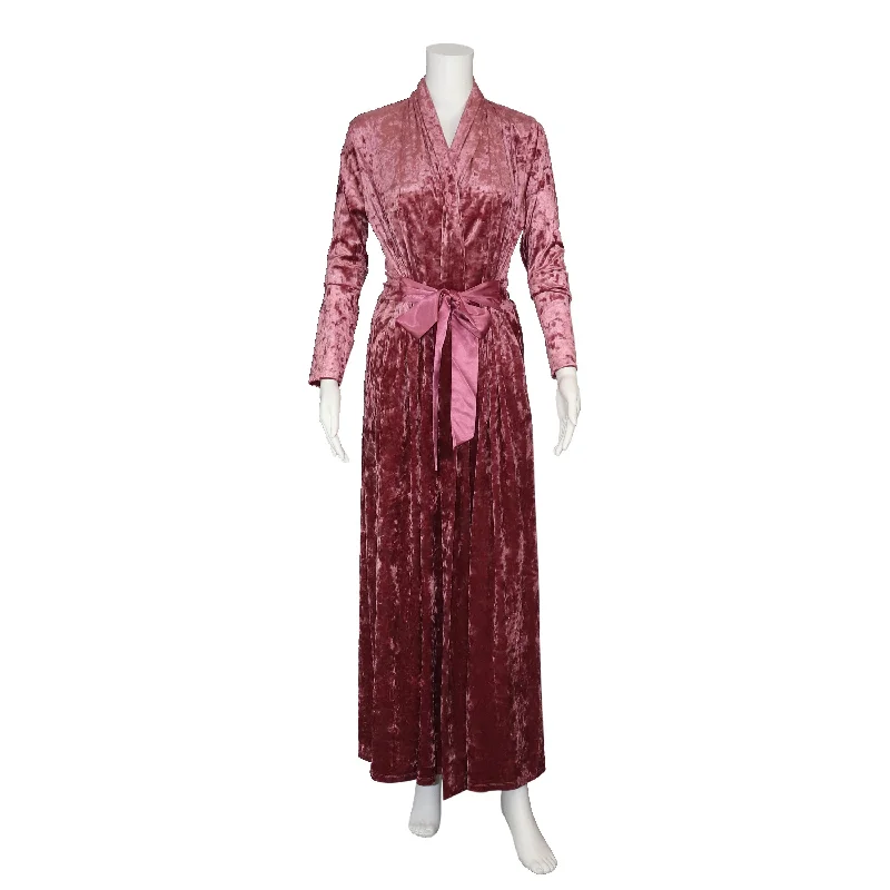 Velvet Crossed Belt Morning Robe 29931D1