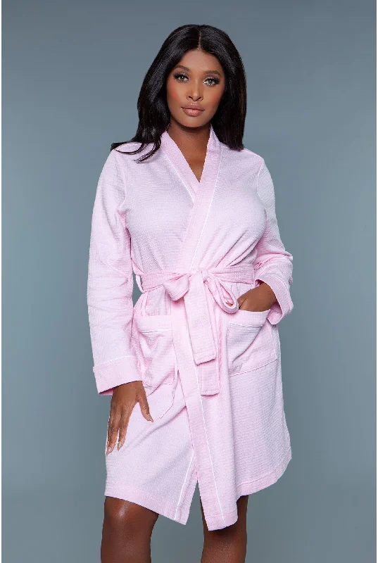 Waffle full length bathrobe