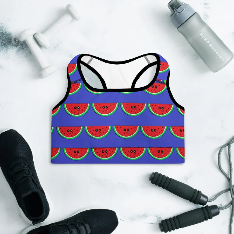 Watermelons Padded Sports Bra