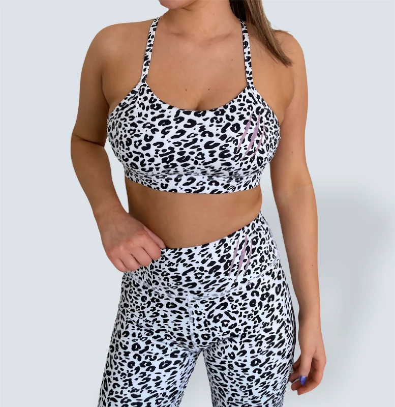 White Leopard Bra