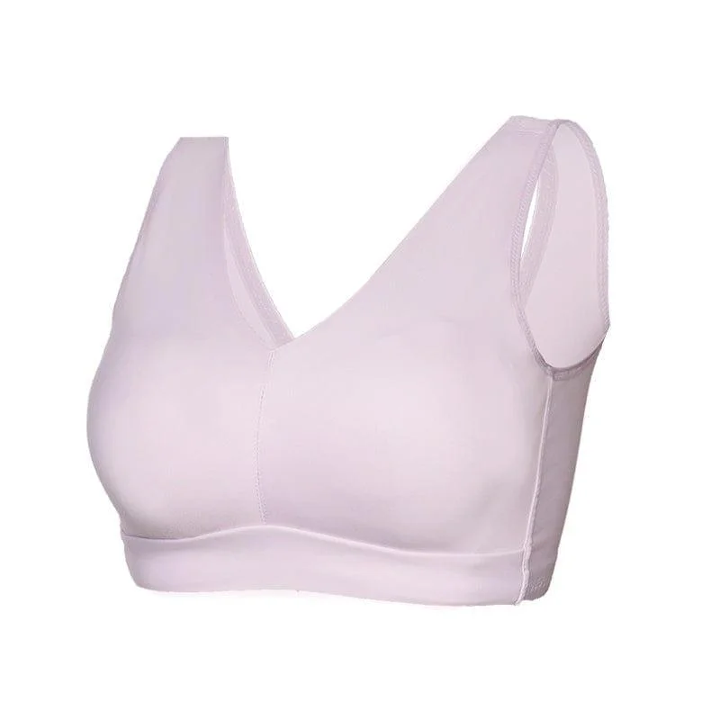 ""Feel like not wearing one"" Wireless Sports Push Up Bra - Purple